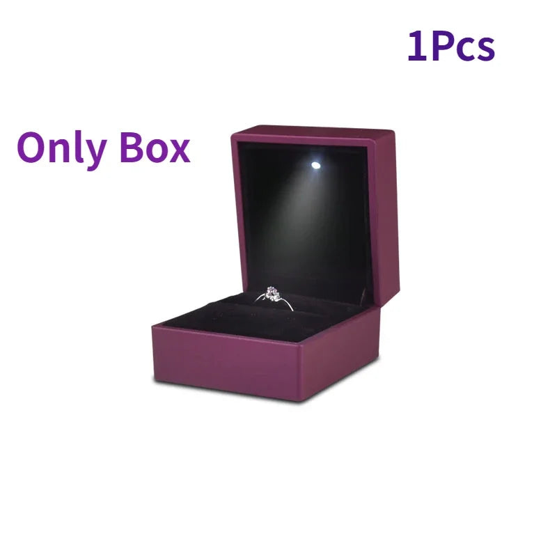 Luxury LED Ring Box - Illuminated Jewelry Gift Box for Engagements, Weddings, Birthdays, and Valentine’s Day