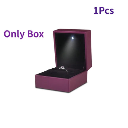 Luxury LED Ring Box - Illuminated Jewelry Gift Box for Engagements, Weddings, Birthdays, and Valentine’s Day