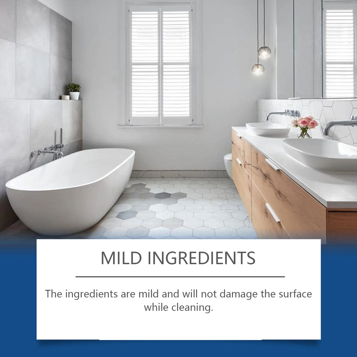 Bathroom Descaler and Cleaner - Hard Water Scale and Dirt Remover for Bathtubs, Sinks, Toilets, and Daily Bathroom Cleaning