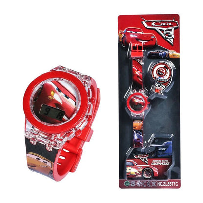 Flash Light Spiderman Kids Watch – Cartoon Hello Kitty & Mickey Design for Boys & Girls, Student Gift with Free Shipping