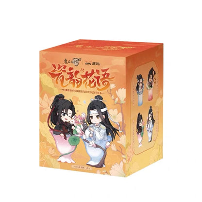 Mo Daozu Stone Porcelain Flower Rhyme Blind Box – Cute Anime Character Collectible Toy Gift for Wei Wuxian & Lan Fans