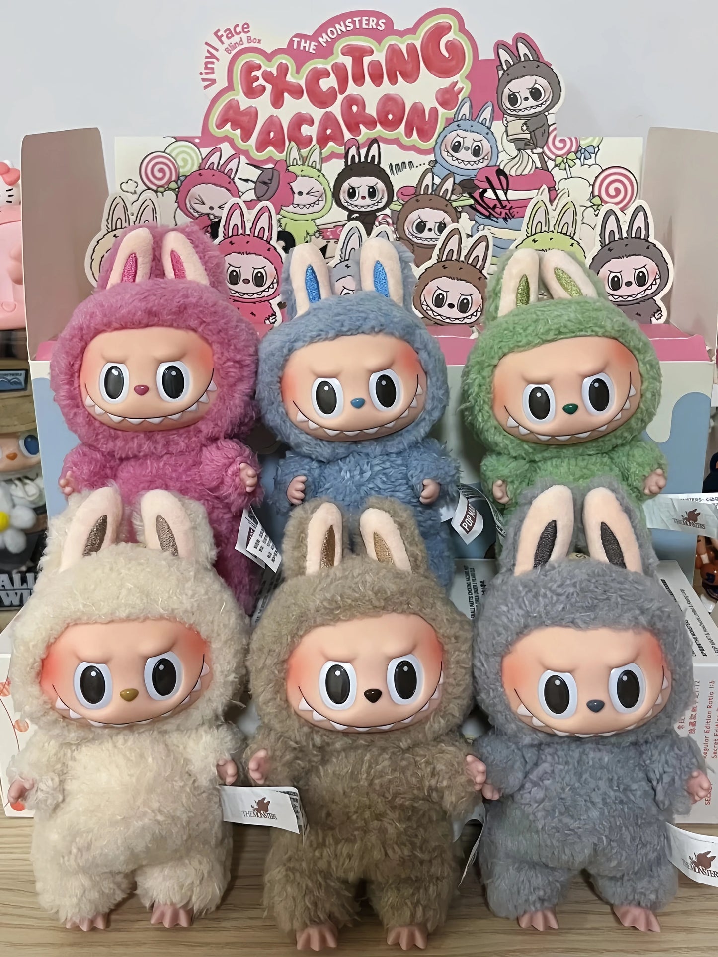 Authentic Labubu Heartbeat Macaron Face Series Blind Box – Handmade Mystery Model Toy, Surprise Gift Collectible