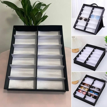 12-Slot Glasses Tray – Sunglasses and Eyeglass Organizer Display Case Holder