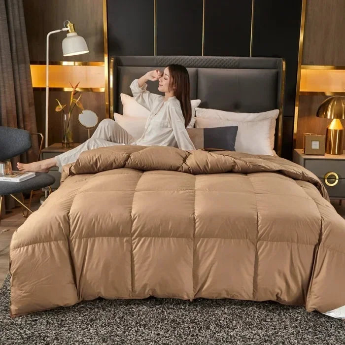 95% White Goose Down Duvet – Five-Star Hotel Quality, Warm Double or Single Goose Down Comforter