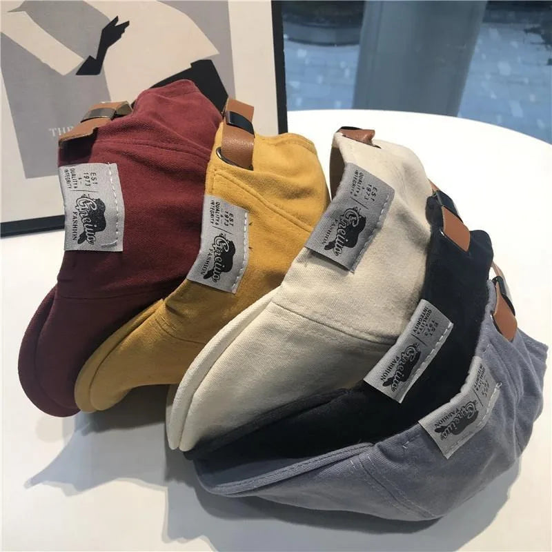 Cotton Peaky Blinders Caps – Men's Berets & Women's Vintage Ivy Hats – British Western Style Winter Linen