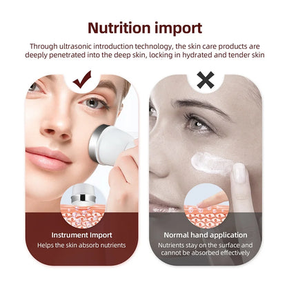 Ultrasound Skin Care Beauty Machine – High-Frequency Facial and Eye Massager for Face Lifting, Deep Cleansing, and SPA Treatment