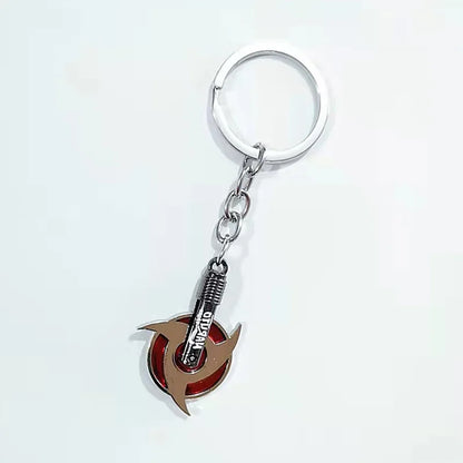 Anime Konoha Necklace & Keychain – Akatsuki Sharingan Jiraiya Pendant for Sasuke, Kakashi Cosplay Jewelry Gift
