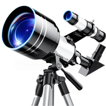 150X Astronomical Telescope – 70mm Refractor Portable Travel Scope with Phone Adapter & Wireless Remote
