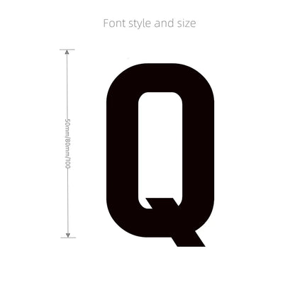 3D Mirror Acrylic Alphabet Wall Stickers – Black English Letters & Numbers for Personalized Door & Room Decor