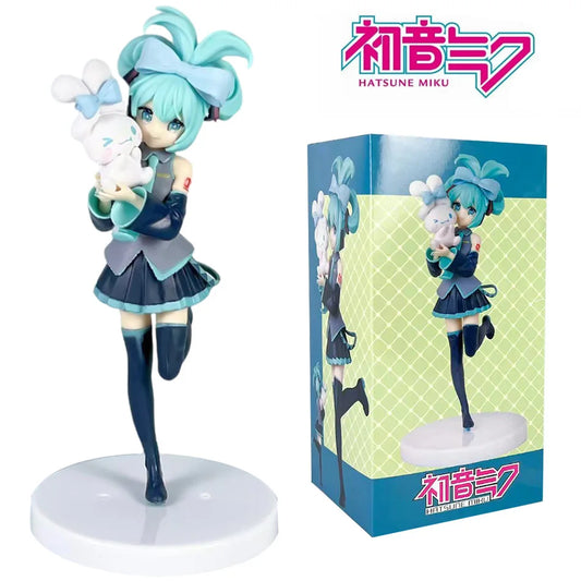 20CM Anime Hatsune Miku x Cinnamoroll Figure – Collectible Decorative Model, Kawaii Gift for Kids