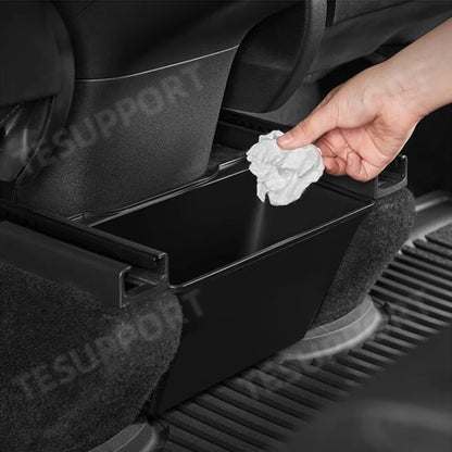 Tesla Model Y 2025 Juniper Rear Seat Storage Box – TPE Backseat Organizer & Trash Bin Accessory