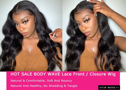 HD Lace Front Human Hair Wig – Straight 13x4 13x6 Transparent Lace Frontal, Pre-Plucked Glueless Wig for Women