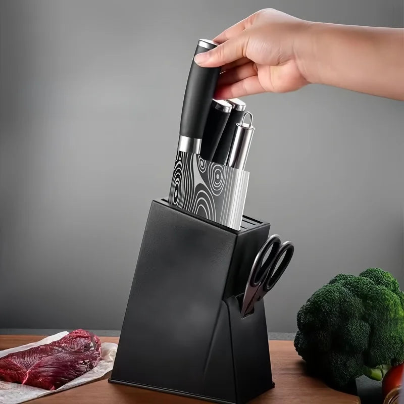 Kitchen Knife Holder Organizer - Multi-Style Knife Storage Stand for Cleavers, Fruit Knives & Scissors