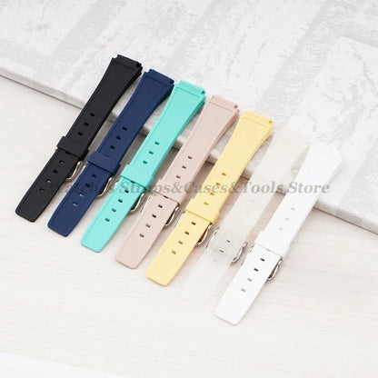 18mm Silicone Watch Strap for Casio F84 F91W - Replacement Band for F105 F108 FA158 F168 AE1200 AE1300 Watches