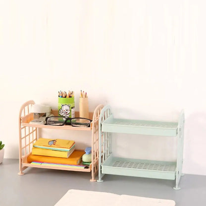 High-Quality Horizontal Desktop Storage Shelf – Simple Multi-Tier Dormitory & Office Organizer – Space-Saving Storage Solution