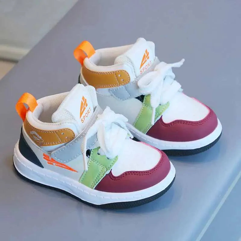 Baby & Kids Spring Autumn White Sneakers — Soft Sole Anti-Slip Casual Sport Shoes for Toddlers