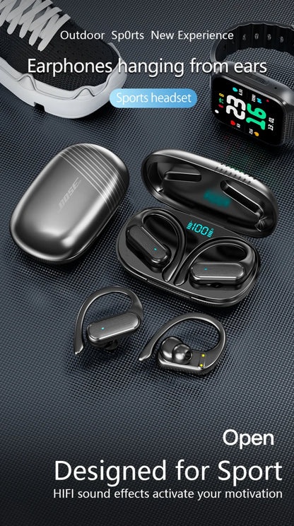 Bosebye A520 Bluetooth 5.3 TWS Earphones - HiFi Stereo, Waterproof Wireless Sports Earbuds with Mic and Touch Control