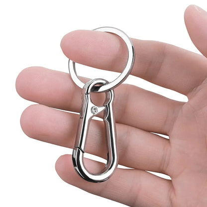 4PCS Metal Carabiner Keychain Clips - Portable Key Ring Holder Organizer for Car Keys & EDC Gear