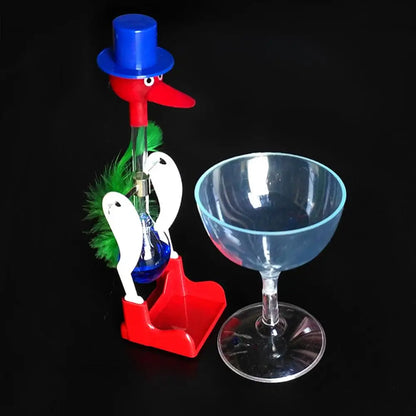 Creative Drinking Bird Liquid Motion Toy – Lucky Duck Bobbing Science Prank Desk Decoration Ornament & Gift for Home and Office