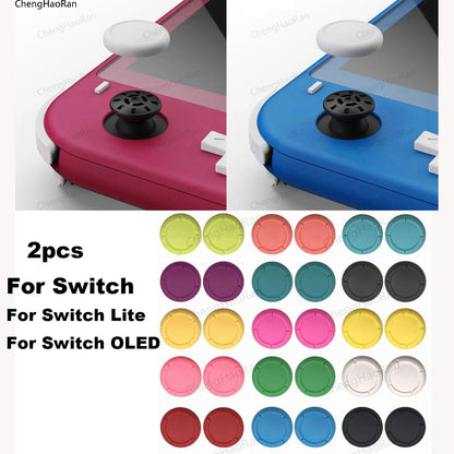 2PCS Silicone Rubber Joystick Grips - Protective Skin Caps for Switch NS Lite, Oled Controller & Joy-Con Rocker Cover