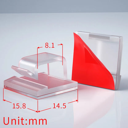 20/50/100PCS Transparent Adhesive Cable Clamps – Organizer Clamps for Office & Home Use