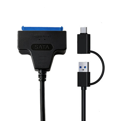 USB 3.1/2.0 SATA to USB Cable – USB 3.0 to SATA III Hard Disk Adapter, Compatible with 2.5-inch HDD and SSD, UASP Support
