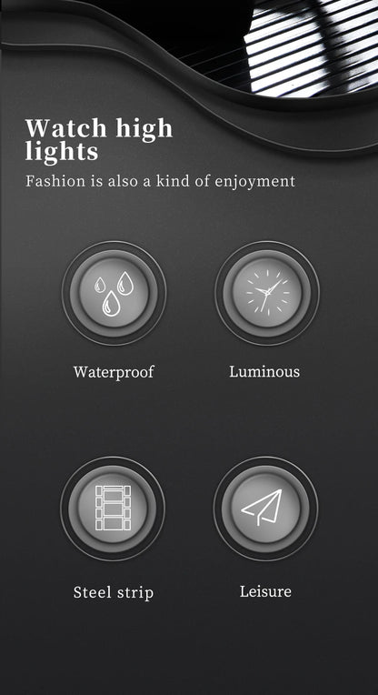 OPK Men's Quartz Watch — Steel Belt Dual Calendar Wristwatch Model 6003