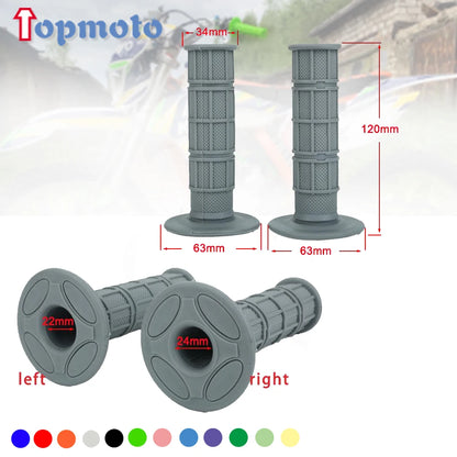 22mm MX Gel Rubber Handlebar Grip — For CR, CRF, XR, YZ, WR, TTR, KX, KLX, RMZ, RMX, RM, TC, TE, FC, FE, ATV, Enduro, Motocross, Dirt, Pit Bike