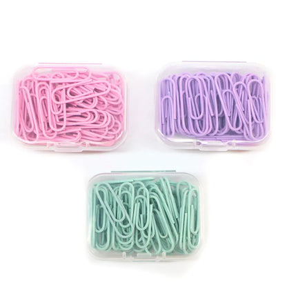 160PCS Color Stainless Steel Paper Clips Set – Large Office File Bookmarks & Organizer Stationery Clips Pack