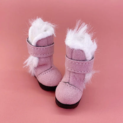 Tilda 3.2cm Doll Boots – 1/8 Mini Leather Shoes for Blythe, Azone & BJD Dolls, Casual Doll Accessories