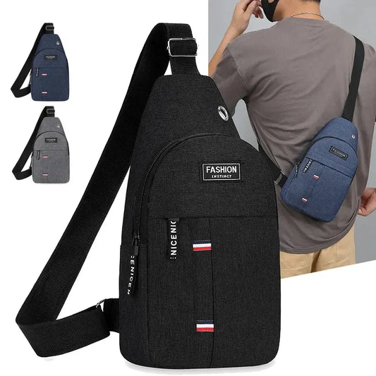 Men's Chest Bag - One Shoulder Crossbody with Large Capacity, Outdoor Sports and Leisure Fashion Small Shoulder Bag