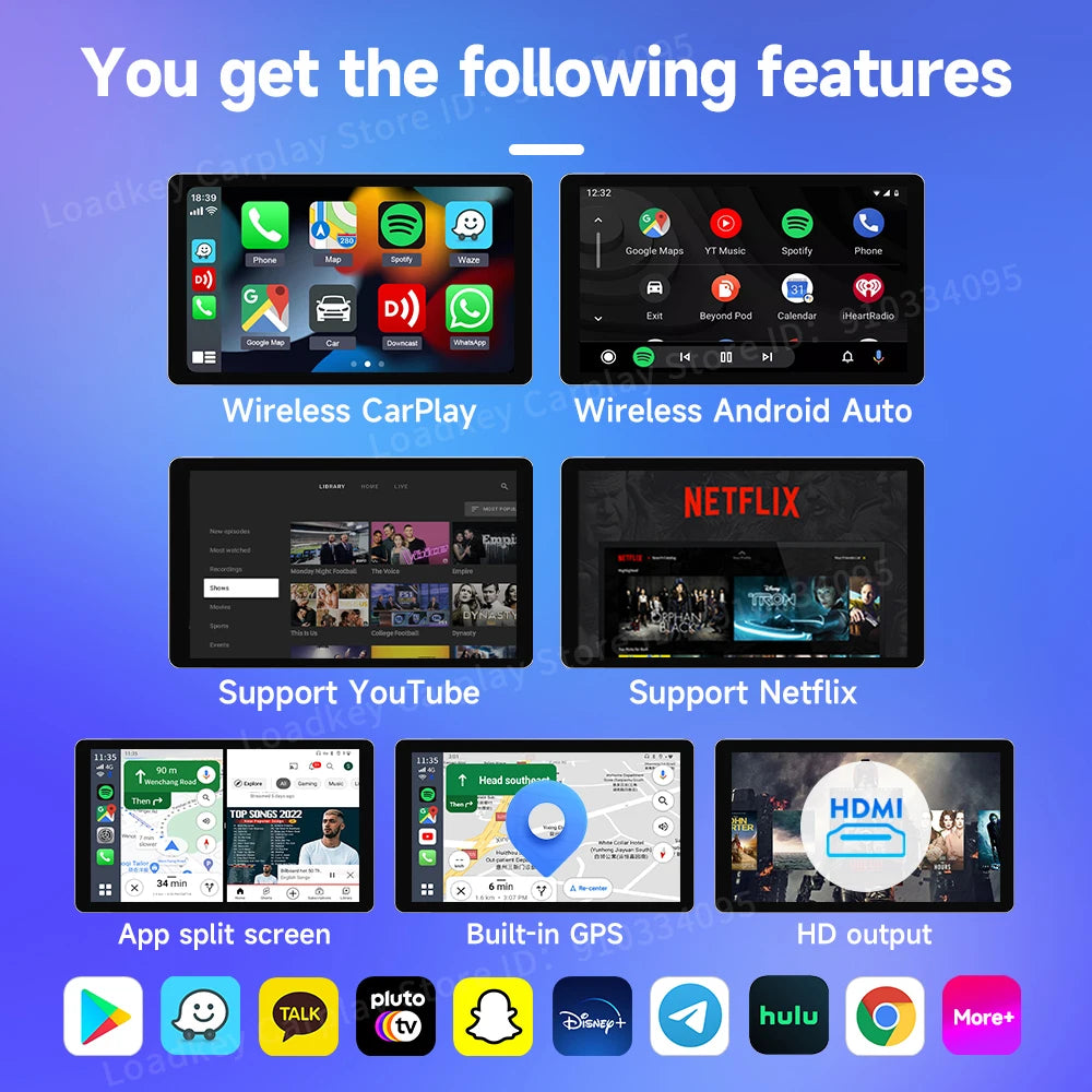 8+128GB Carlinkit TV Box — Android 13 Wireless CarPlay & Android Auto Adapter, 8-Core Qualcomm, HDMI