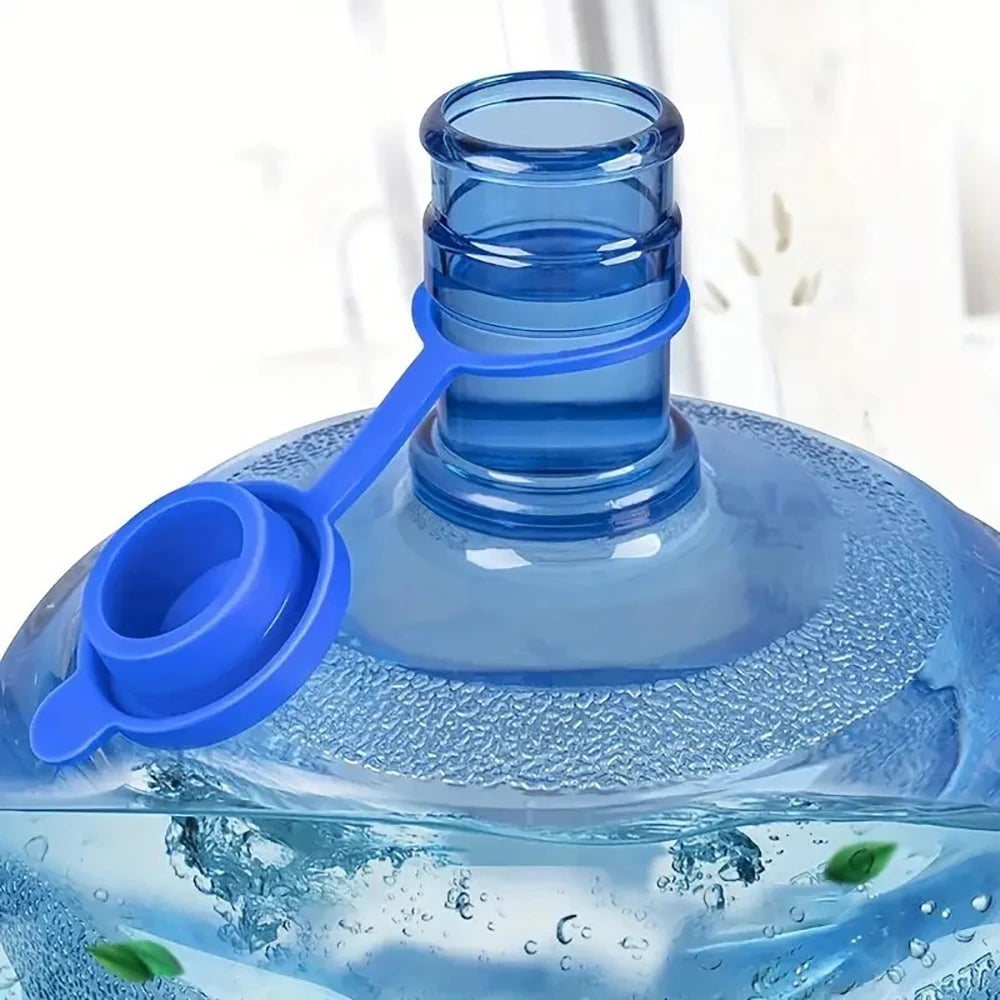 Silicone Reusable Water Jug Caps — Durable Non-Spill Bottle Covers with Inner Plug, Replacement Lid for Water Bottles