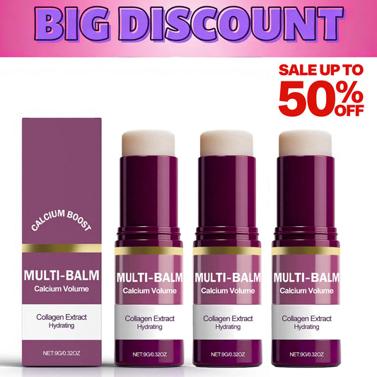 Calcium Volume Multi Balm Stick - Collagen Infused Hydrating Firming Anti-Wrinkle Pre-Makeup Moisturizer