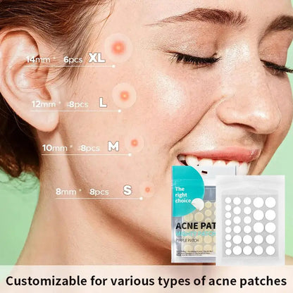 30-Piece Hydrocolloid Salicylic Acid Pimple Patches - Invisible Acne Spot Stickers for Blemish Coverage and Skincare