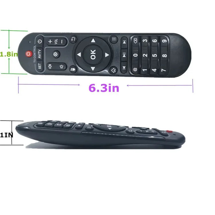 X96 Max Plus Universal TV Box Remote Control – Compatible with X92, X96 Mini, T95, H96, X88, HK1Max Media Player Controller