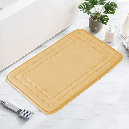 Non-Slip Bathroom Mat - Soft, Comfortable Absorbent Floor Carpet, Machine Washable & Quick-Dry Shower Room Doormat