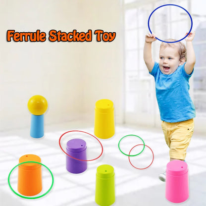 Children Throw Ring Stacking Game Toy – Interactive Indoor & Outdoor Parent-Child Circle Ferrule Layers Educational Fun Gift