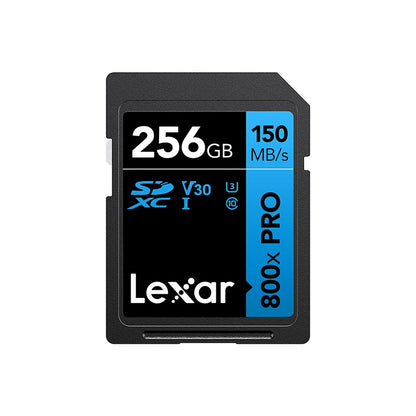 Lexar 800x Pro SDXC/SDHC Memory Card – 150MB/s V30 UHS-I High-Speed Flash Storage Card 32GB 64GB 128GB 256GB for Camera & Video Recording