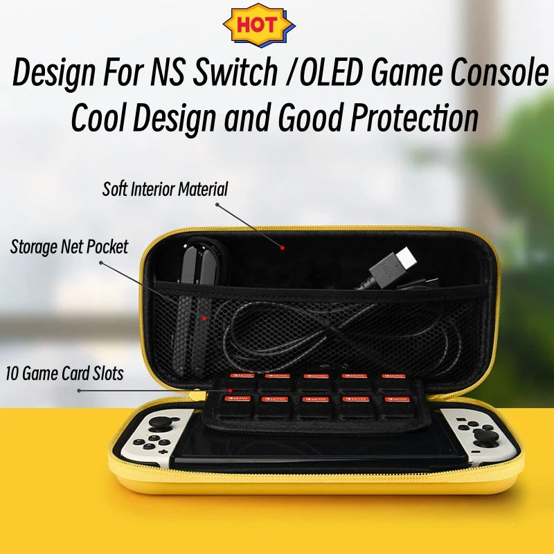 Fashion 3D Pattern Switch Case - For NS Switch OLED, Storage Bag, Protective Travel Handbag, Switch Accessories