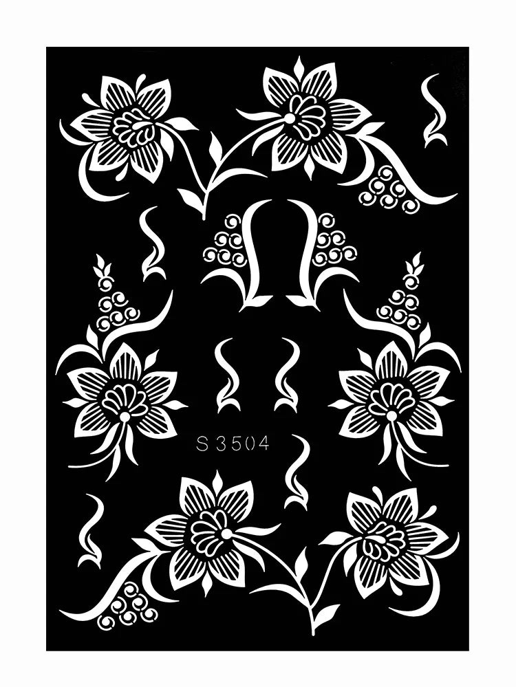 Reusable Henna Stencil Templates for Hand & Body – Floral Tattoo Stencils for Women, Weddings & Festivals Body Art Makeup Tools