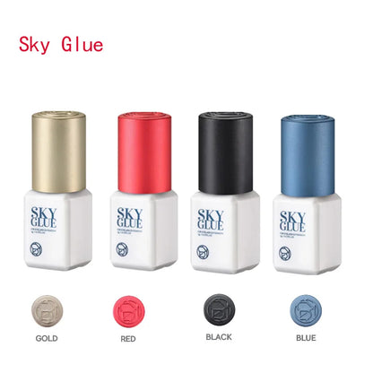 Sky Glue Eyelash Extension Adhesive 5ml – Fast-Drying 0.5s False Lash Glue with Makeup Bag