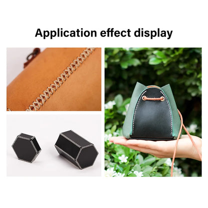 WUTA 3G Replaceable Leather Punch Heads – Diamond, Olive & Round Hole Pricking Irons for DIY Leathercraft