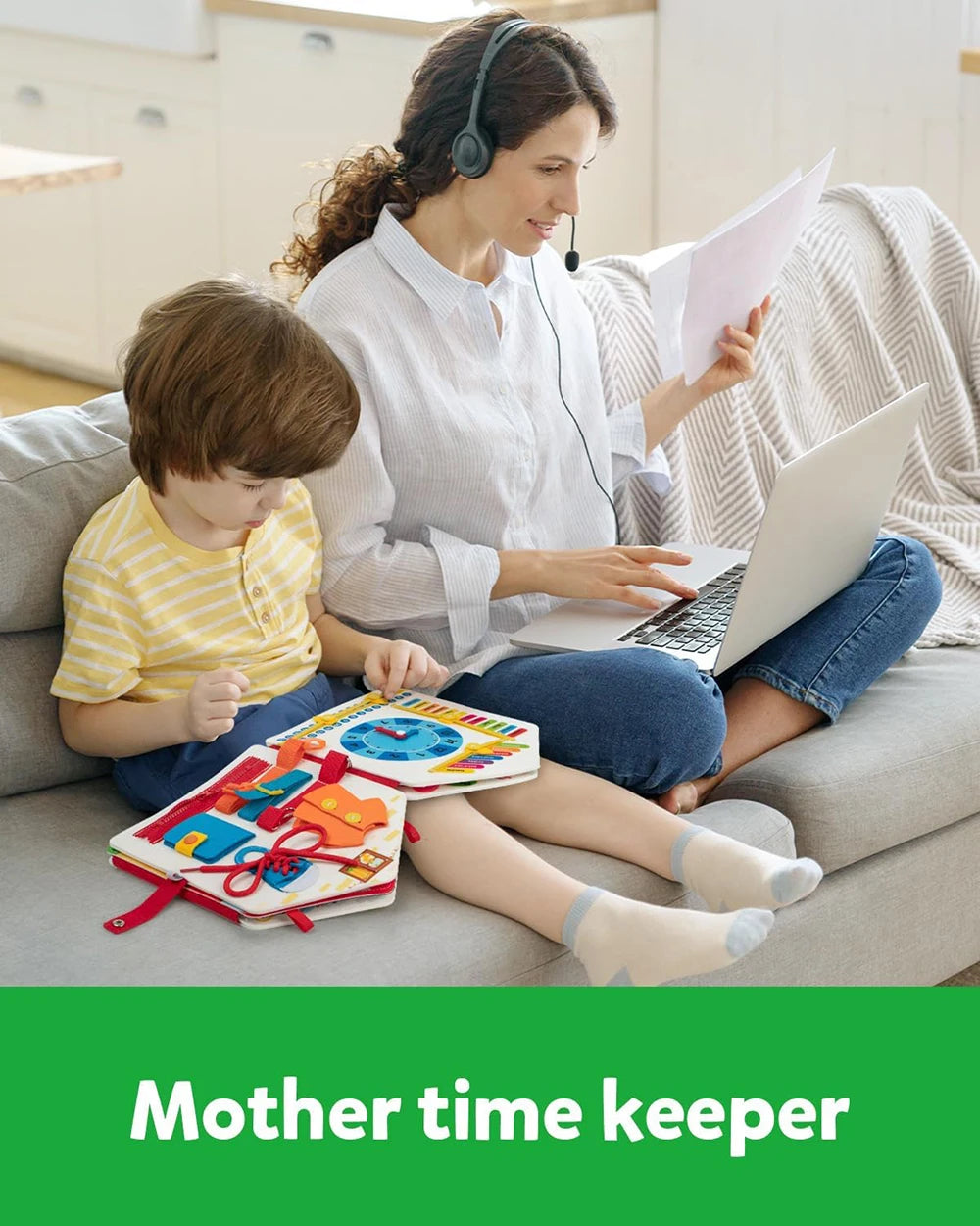 Montessori Busy Board for Toddlers – Sensory Busy Book for Early Education & Fine Motor Skills Learning Toys