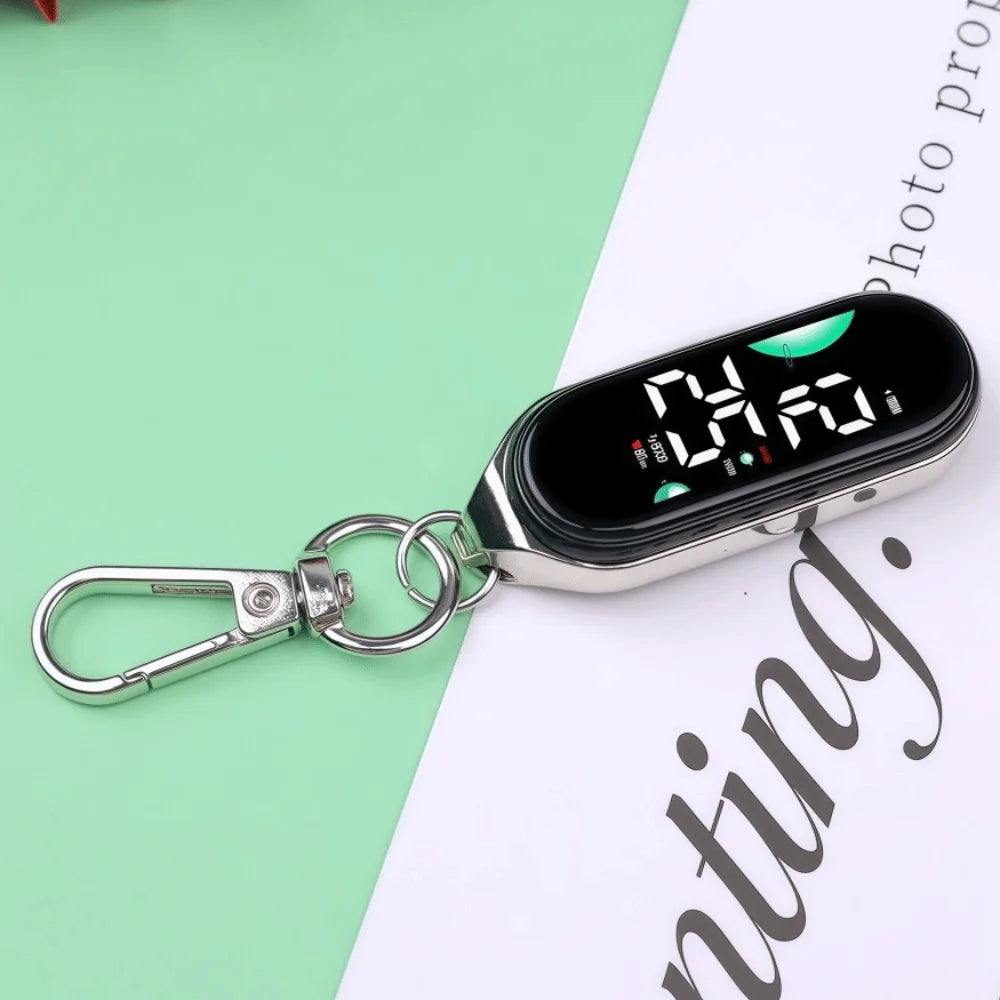 LED Digital Pocket Watch - Waterproof Hanging Carabiner Watch with Luminous Display for Kids & Adults