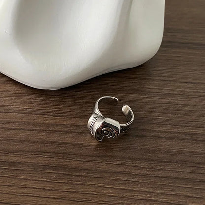 Personalized Girls' Open Ring – Retro Y2K English Letter Jewelry Accessory, 1/2pcs Party Gift