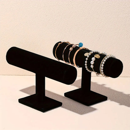 T-Shaped Jewelry Display Stand - Vertical Bracelet, Necklace & Watch Storage Organizer