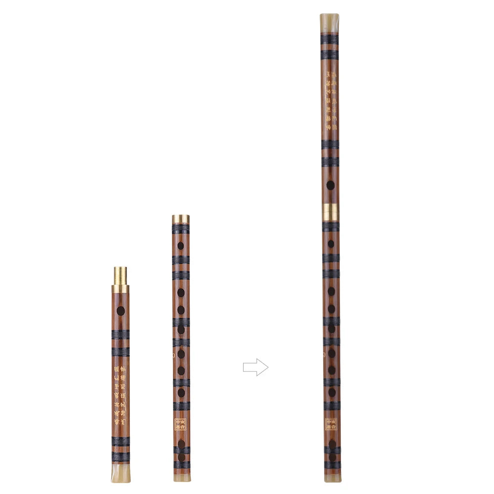 Pluggable Bitter Bamboo Dizi Flute – Handmade Traditional Chinese Woodwind Instrument, Key C/D/G for Professional Performance