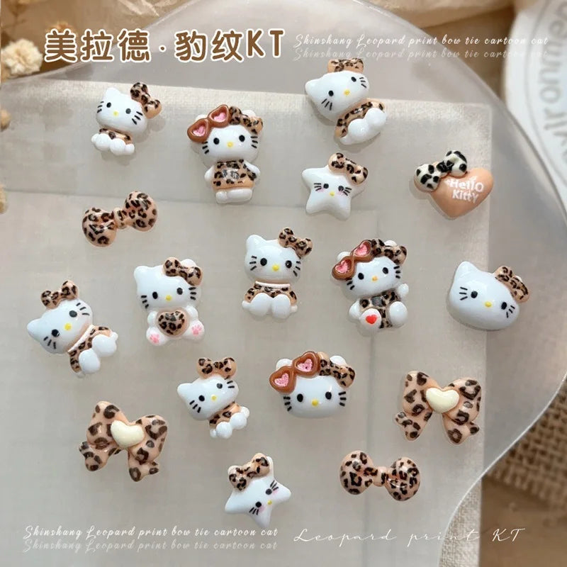 120PCS Sanrio Nail Charms Set - Kuromi, Cinnamoroll, and My Melody Resin Decorations for DIY Manicure Nail Art