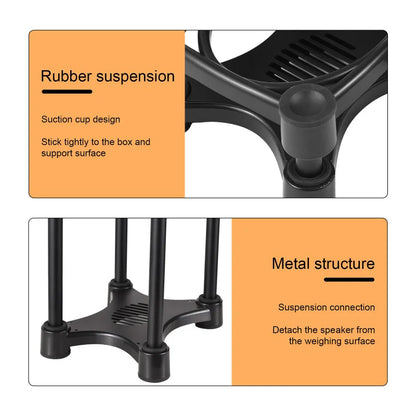 Desktop Speaker Stands – Removable Shock Absorber Monitor Audio Brackets for 5/6/8-Inch Speakers
